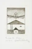 LATO 82 - DOM by Maria Okołów-Podhorska, 1983, akwaforta, papier, sold Jun 2017