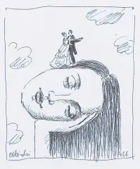 Rafał Olbiński, BEZ TYTUŁU (MARZENIE), 2016, cienkopis, papier
