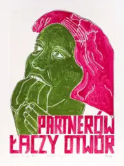 Marek Sobczyk, PARTNERÓW ŁĄCZY OTWÓR, 2008, serigrafia, papier