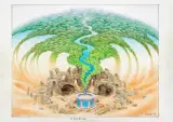 KROPLA by Jacek Yerka, 2017, kredki barwne, ołówek, karton, sold Jun 2017
