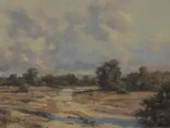 Maciej Cichocki, PEJZAŻ Z DROGĄ, 2017, pastel, papier