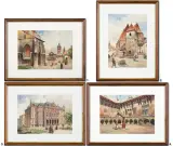 Autor nierozpoznany, ARCHITEKTURA KRAKOWA, litografia barwna, papier
