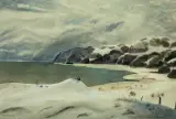 Rafał Malczewski, OKOLICE BAIE SAINT PAUL, 1948, akwarela, ołówek, papier