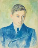 PORTRET STUDENTA by Zbigniew Pronaszko, akwarela, ołówek, papier, offered Jun 2017