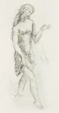 IDĄCA DZIEWCZYNA by Eugeniusz Zak, miękki werniks, papier welinowy, sold Jun 2017
