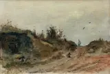 Józef Brandt, PEJZAŻ Z WĘDRUJĄCĄ KOBIETĄ