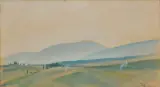 JESIENNY KRAJOBRAZ Z BYSTREJ by Julian Fałat, 1919, akwarela, gwasz, tektura, offered Jun 2017