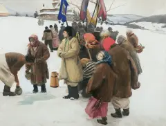 Teodor Axentowicz, Święto Jordanu, ok. 1900, akwarela, papier