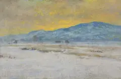 Jan Stanisławski, PEJZAŻ GÓRSKI, ok. 1900, pastel, karton