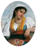 WŁOSZKA, ok 1880 by Emilia Dukszyńska-Dukszta, olej, płótno, offered Jun 2017