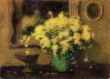 MIMOZA by Alfons Karpiński, olej, tektura, sold Jun 2017