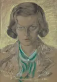 PORTRET BARBARY MIKUCKIEJ, 30 IX 1937 by Stanisław Ignacy Witkiewicz, pastel, papier beżowy, sold Jun 2017