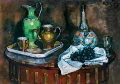 Roman Kramsztyk, MARTWA NATURA Z WINOGRONAMI, ok 1912, olej, płótno naklejone na tekturę