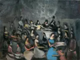 Alfred Aberdam, SPOTKANIE. KOBIETY WE WNĘTRZU, 1938, olej, płótno
