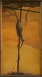 OBRAZ XVI by Zdzisław Beksiński, 1969, olej, płyta pilśniowa, sold Jun 2017