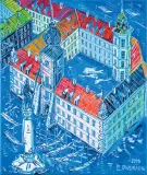 PLAC ZAMKOWY by Edward Dwurnik, 2016, akryl, płótno, sold Jun 2017