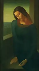DZIEWCZYNA W OKNIE by Roman Zakrzewski, 1991/92, olej, płótno, sold Jun 2017