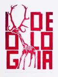 Marek Sobczyk, CUDOWNA PRZEMIANA MARTWEJ ŻYRAFY, 2008, serigrafia, papier