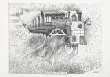 WIOSENNY DESZCZYK by Jacek Yerka, 2017, ołówek, karton, sold May 2017