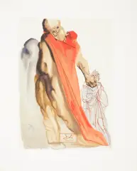 ILUSTRACJA DO BOSKIEJ KOMEDII DANTEGO by Salvador Dalí, drzeworyt barwny, papier kremowy, sold Apr 2017