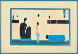 Jerzy Nowosielski, WSPOMNIENIE Z EGIPTU, 1996, serigrafia, papier szarożółty