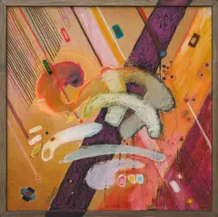 LTS XXII by Leszek Tadeusz Serafin, 2011, akryl, pastel olejny, ołówek, płyta pilśniowa, sold Apr 2017