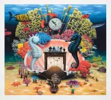 PARTIA NA RAFIE by Jacek Yerka, giclée, papier, sold Apr 2017