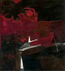 Teresa Pągowska, AKT Z BIAŁYM ZNAKIEM, 1961, olej, płótno