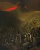 OCZEKIWANIE by Zdzisław Beksiński, 1972, akryl, płyta pilśniowa, sold Mar 2017