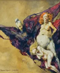 OBRAZ 1300 (KAPRYS 4) by Jerzy Duda-Gracz, 1989, olej, płótno, sold Mar 2017