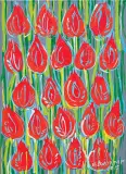 CZERWONE by Edward Dwurnik, 2015, olej, akryl, płótno, sold Mar 2017