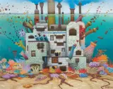 WIELKA RAFA PIERNIKOWA by Jacek Yerka, 2016, pastel, papier, sold Mar 2017