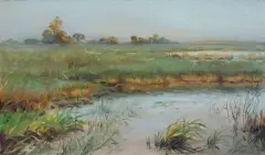 Zygmunt Józefczyk, BAGNA POLESKIE, 1937, olej, tektura