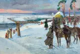 Jerzy Kossak, NAPOLEON ZE SZTABEM, 1932, olej, płótno