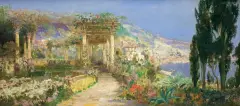 Alois Arnegger, Z WYBRZEŻA WŁOSKIEGO, olej, płótno