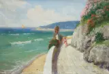 Roman Bratkowski, Z WYBRZEŻA NEAPOLITAŃSKIEGO, olej, płótno