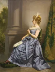 PORTRET DAMY by Władysław Bakałowicz, 1891, olej, płótno, offered Mar 2017