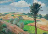 PEJZAŻ Z KALWARII by Wojciech Weiss, olej, tektura, sold Mar 2017