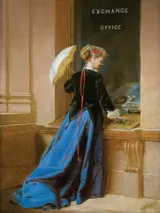 Leonard Straszynski, PRZED KANTOREM ok. 1870, olej, płótno