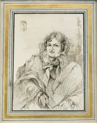 Cyprian Norwid, PORTRET MATRONY Z HERBEM PIERZCHAŁA, 1864, tusz pióro, papier