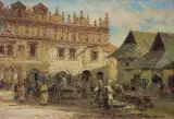 RYNEK W KAZIMIERZU NAD WISŁĄ by Władysław Chmieliński, olej, płótno, sold Mar 2017