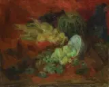 Eugeniusz Eibisch, MARTWA NATURA Z FIGAMI, po 1930, olej, płótno
