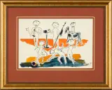 Otto Axer, ZABAWA, 1975, tusz pióro, akwarela, papier