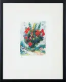 BUKIET KWIATÓW by Marc Chagall, litografia barwna, papier, sold Mar 2017