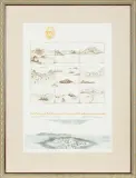NOTATNIK GRECKI II - CYKLADY by Maria Okołów-Podhorska, 1979, akwaforta barwna, papier, sold Jan 2017
