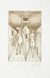 Leszek Rózga, ERABO, 1967, akwaforta sepiowa, papier