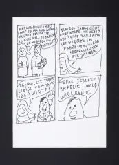 Marek Raczkowski, KOMIKS O PREZENTACH ŚWIĄTECZNYCH, tusz pióro, papier