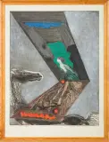 Konrad Srzednicki, ZALOTY, 1974/77, akwaforta, akwatinta kolorowana, papier