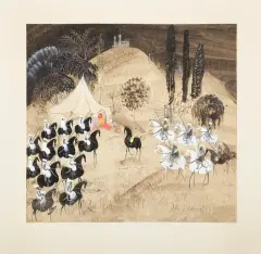 Józef Wilkoń, ILUSTRACJA, 1962, tusz pióro, pędzel, gwasz, akwarela, papier