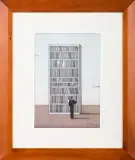 BIBLIOTEKA by Joanna Wiszniewska-Domańska, 1999, technika własna, papier, offered Jan 2017